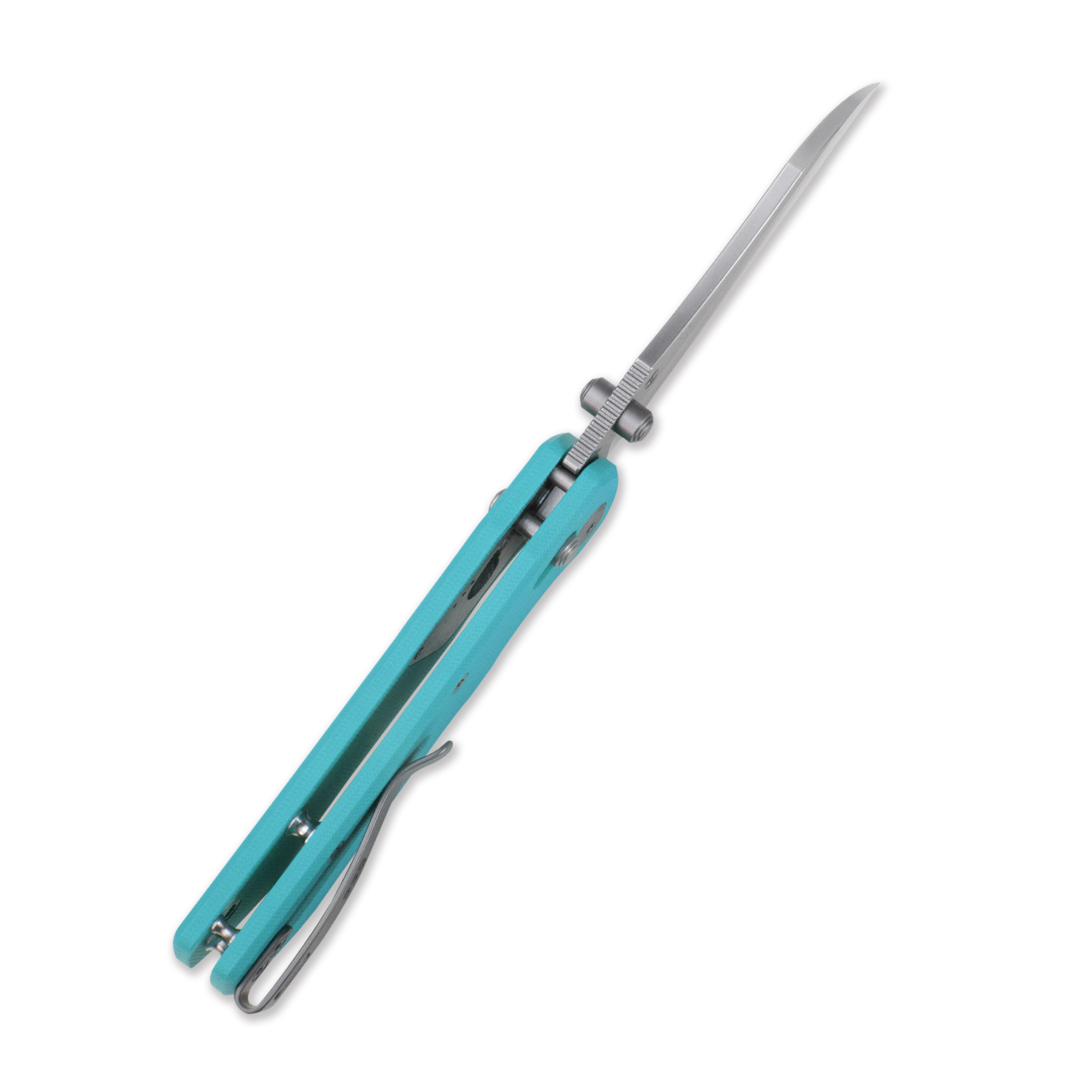 GEO Knife Komodo Crossbar lock Folding Knife Tiffany Blue G10 Handle 3.1" Stonewash Bohler M390 Blade GEO2509F