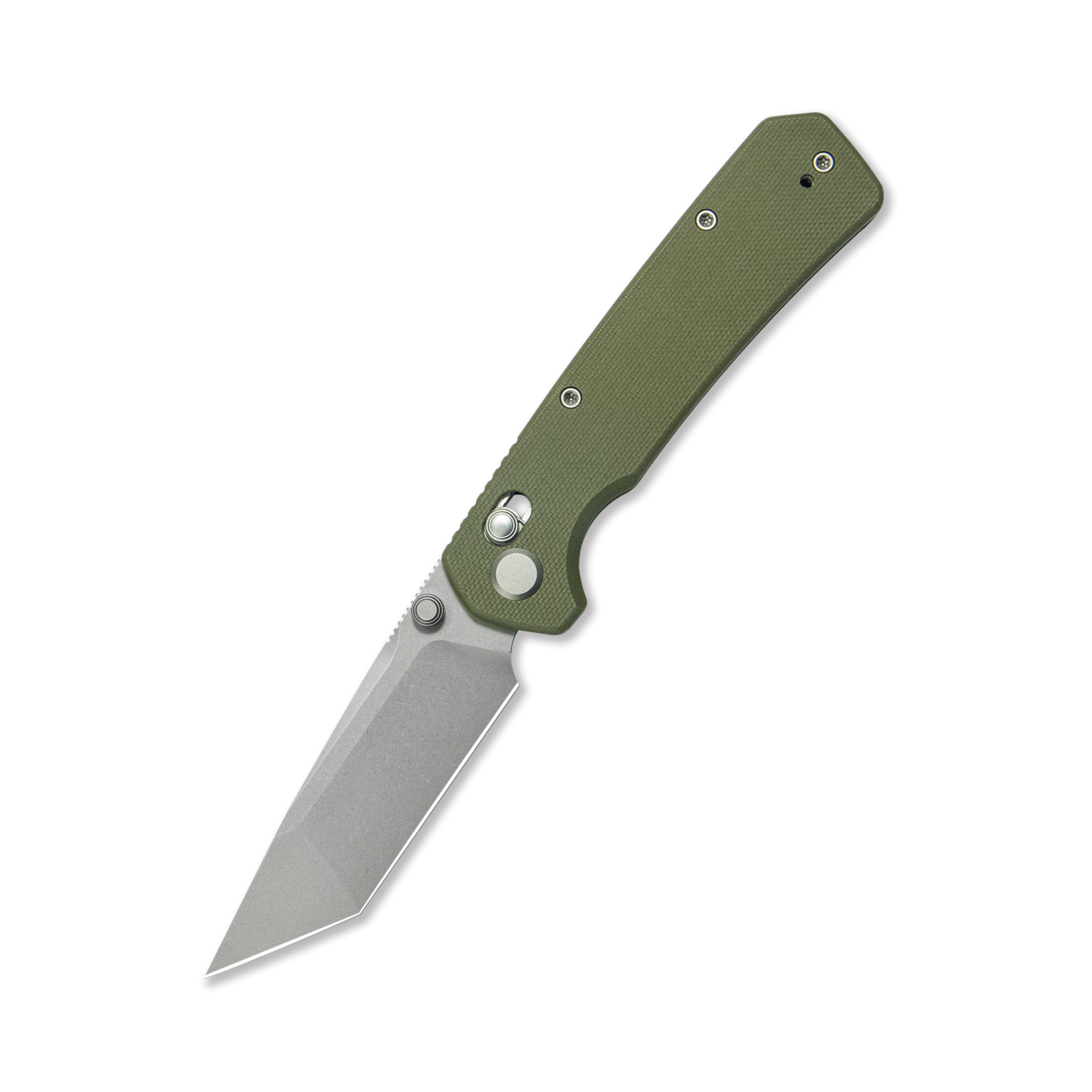 ( Pre-order ) GEO Knife Blaze Crossbar lock Folding Knife Green G10 Handle 3.3" Stonewash Bohler M390 Blade GEO2503H