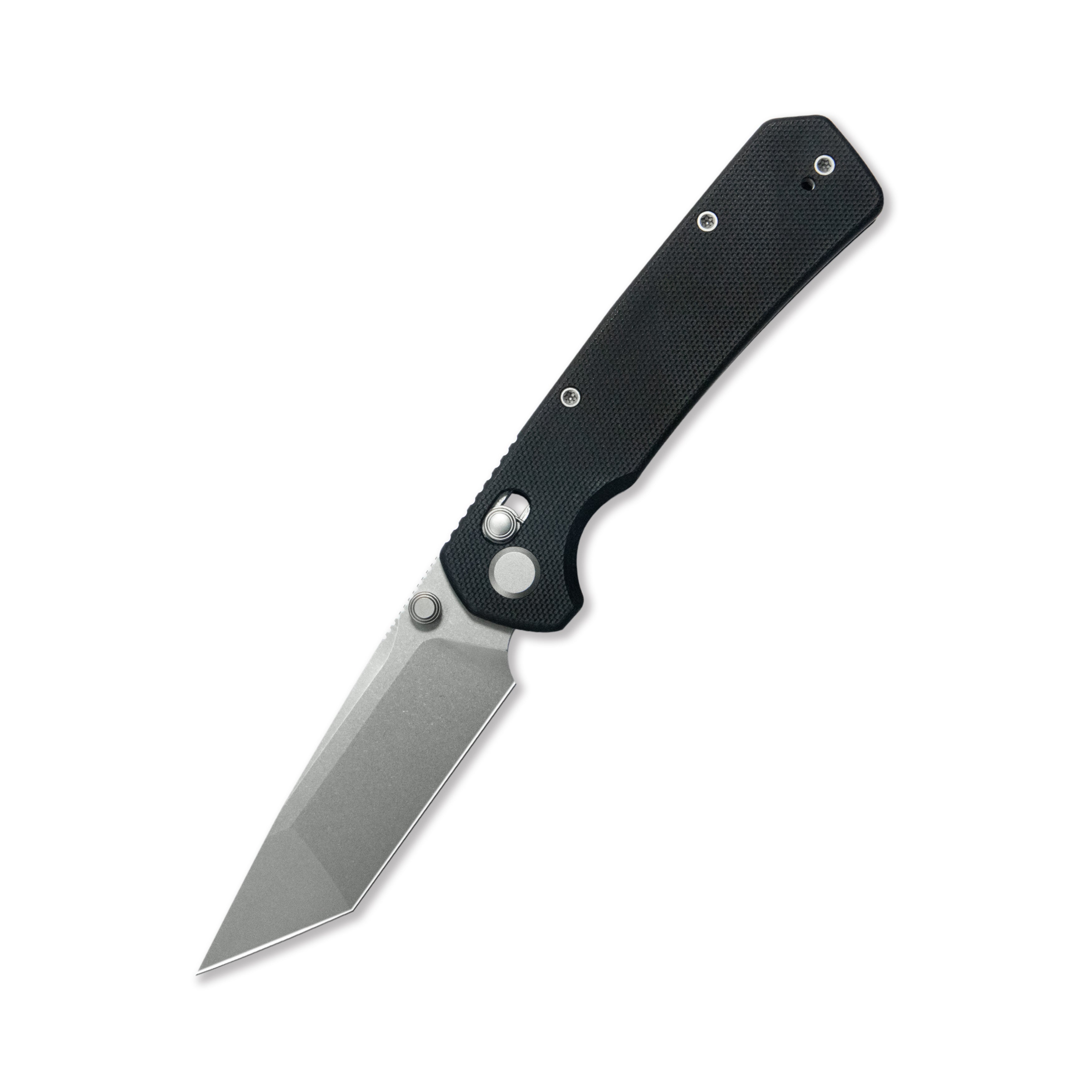 ( Pre-order ) GEO Knife Blaze Crossbar lock Folding Knife Black G10 Handle 3.3" Stonewash Bohler M390 Blade GEO2503D