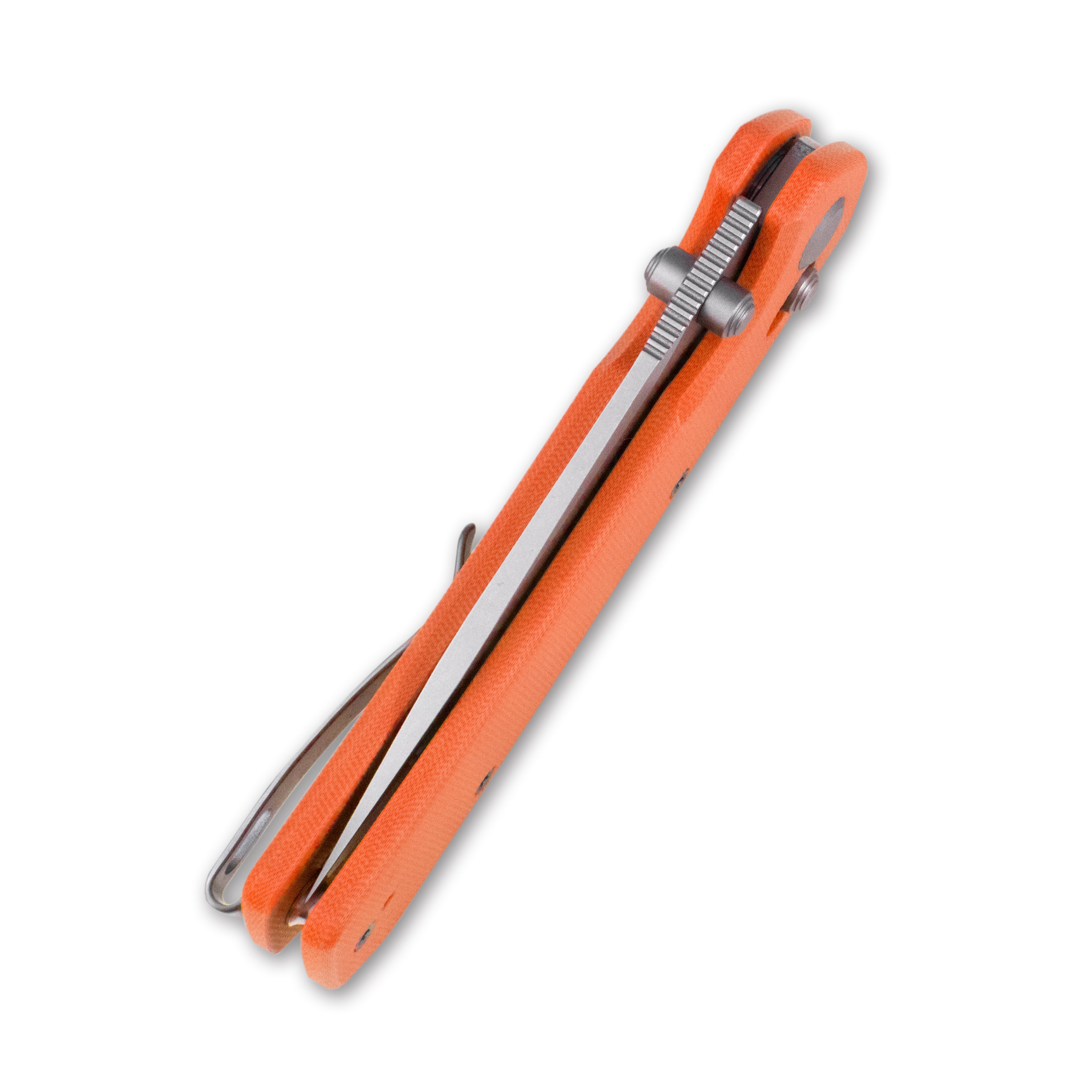 ( Pre-order ) GEO Knife Blaze Crossbar lock Folding Knife Orange G10 Handle 3.3" Stonewash Bohler M390 Blade GEO2503G