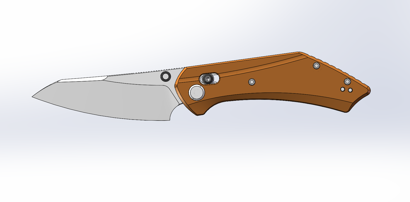 (Pre-order): GEO Knife DIVID Axis lock Folding Knife Orange G10 Handle 3.3" Stonewash Bohler M390 Blade GEO2507H