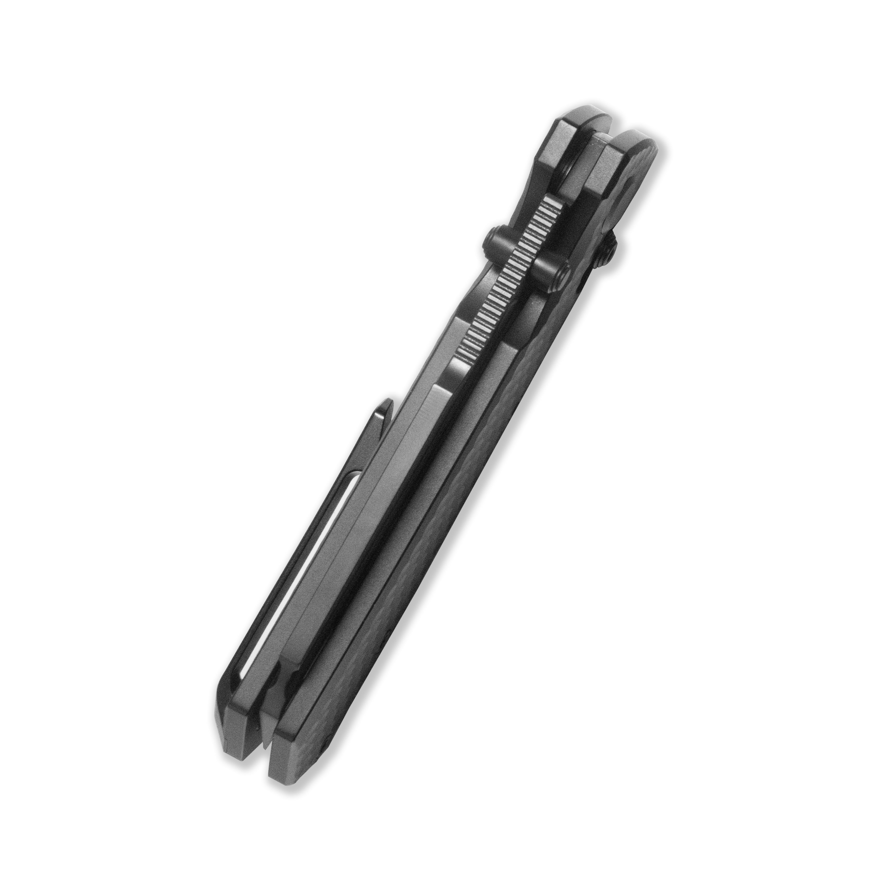 GEO Knife Noxiz Crossbar lock Folding Knife Black 6AL4V Titanium Handle 3.1" Black DLC Bohler M390 Blade GEO2506C