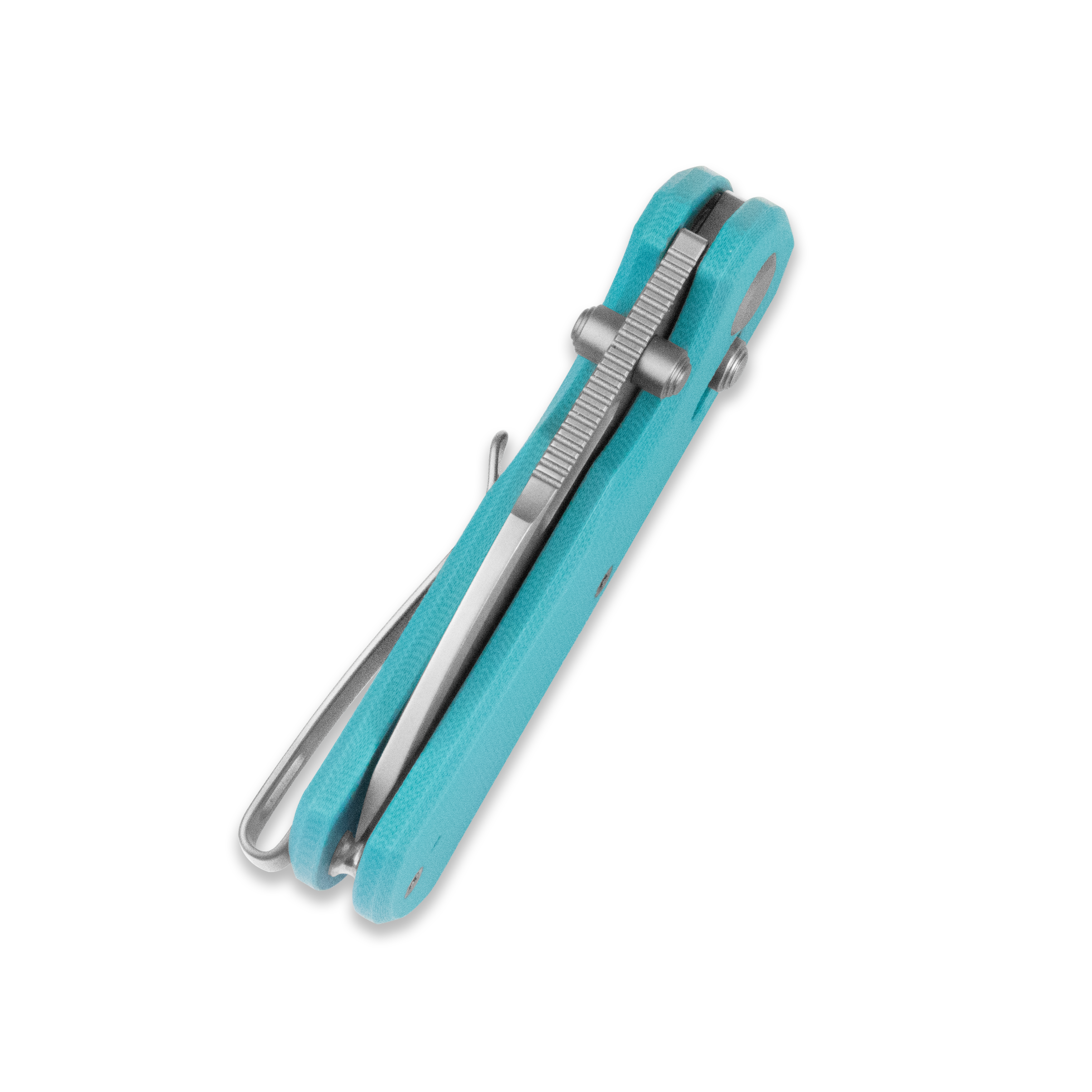 GEO Knife Belluf Crossbar lock Folding Knife Tiffany Blue G10 Handle 2.4" Stonewash Bohler M390 Blade GEO2508B