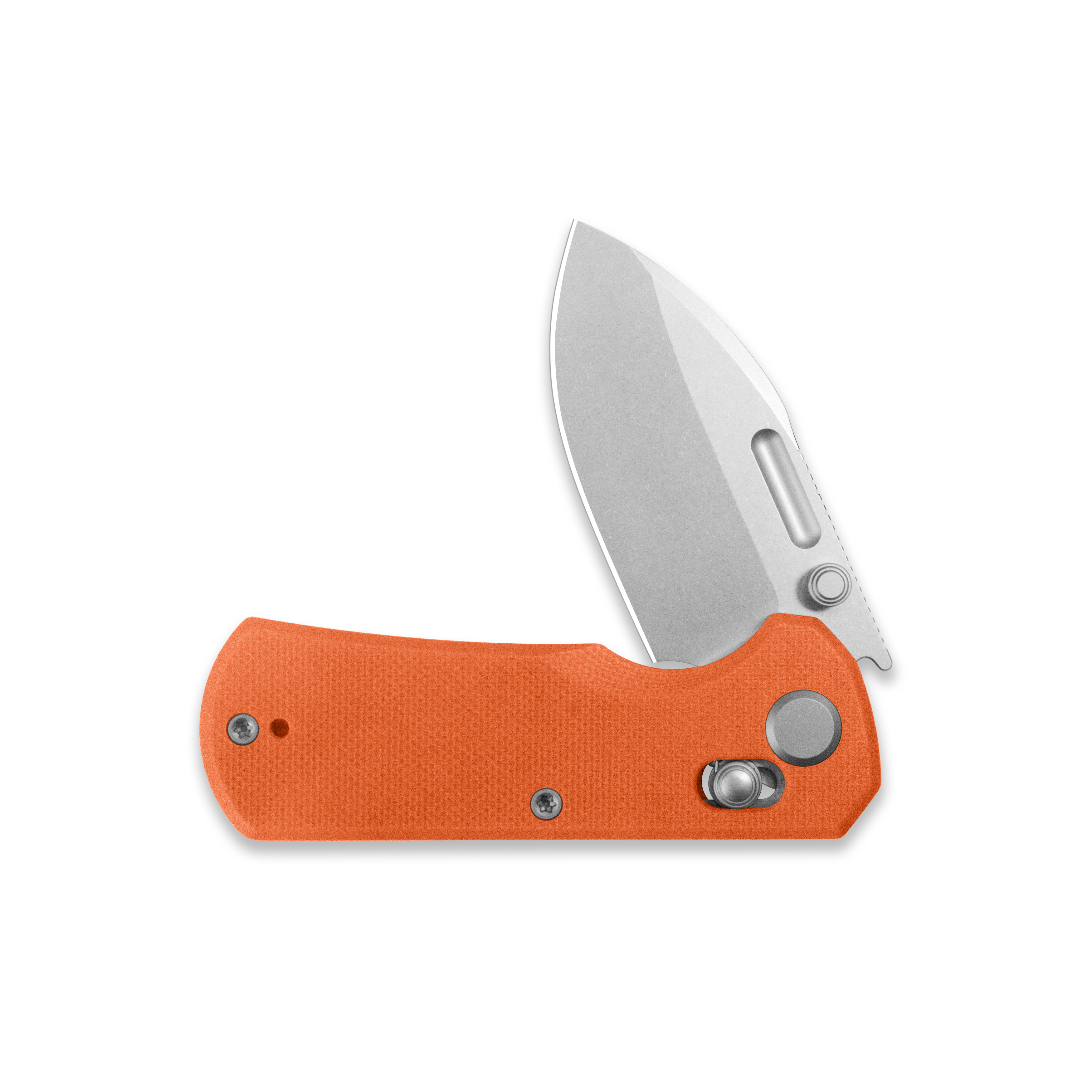 GEO Knife Belluf Crossbar lock Folding Knife Orange G10 Handle 2.4" Stonewash Bohler M390 Blade GEO2508D