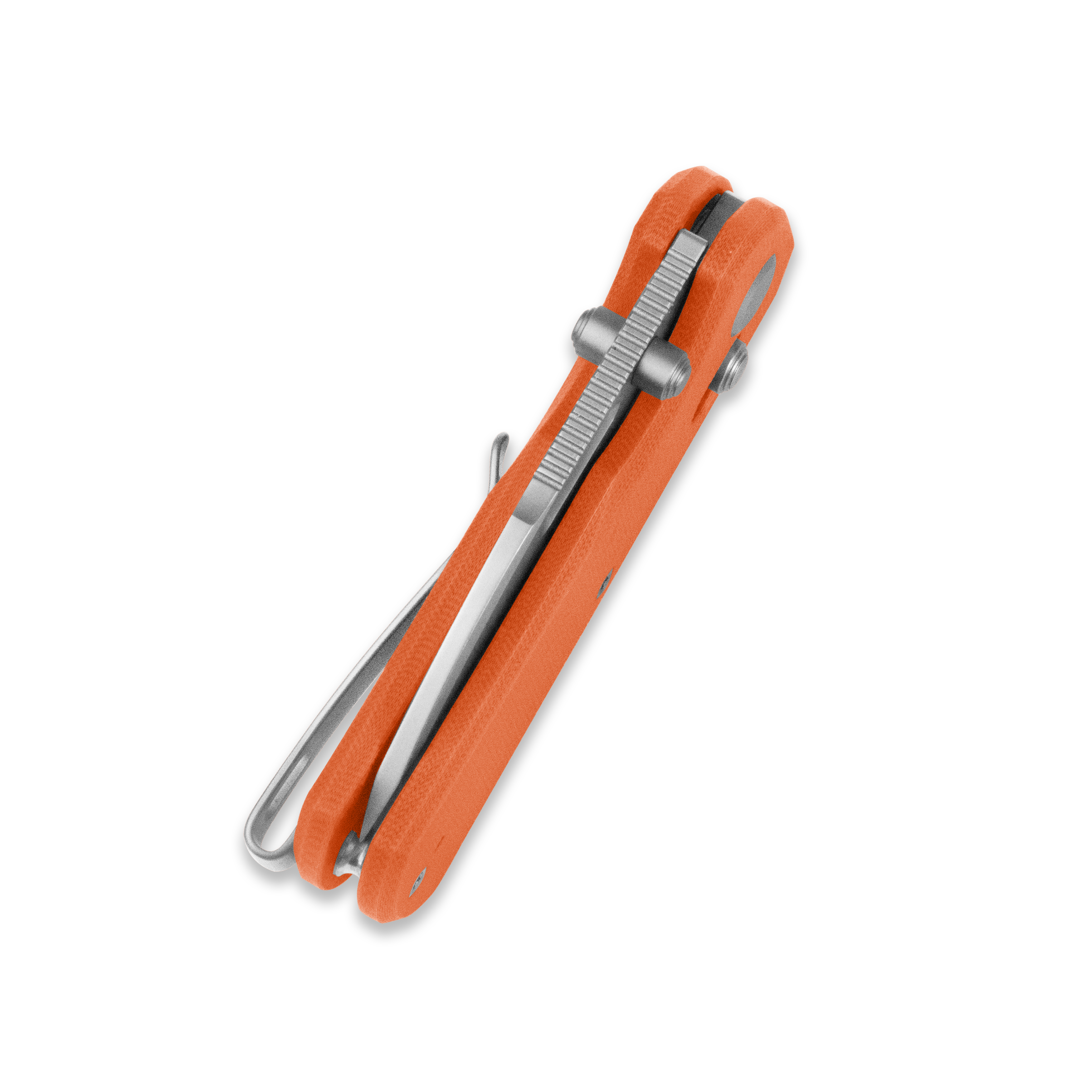 GEO Knife Belluf Crossbar lock Folding Knife Orange G10 Handle 2.4" Stonewash Bohler M390 Blade GEO2508D