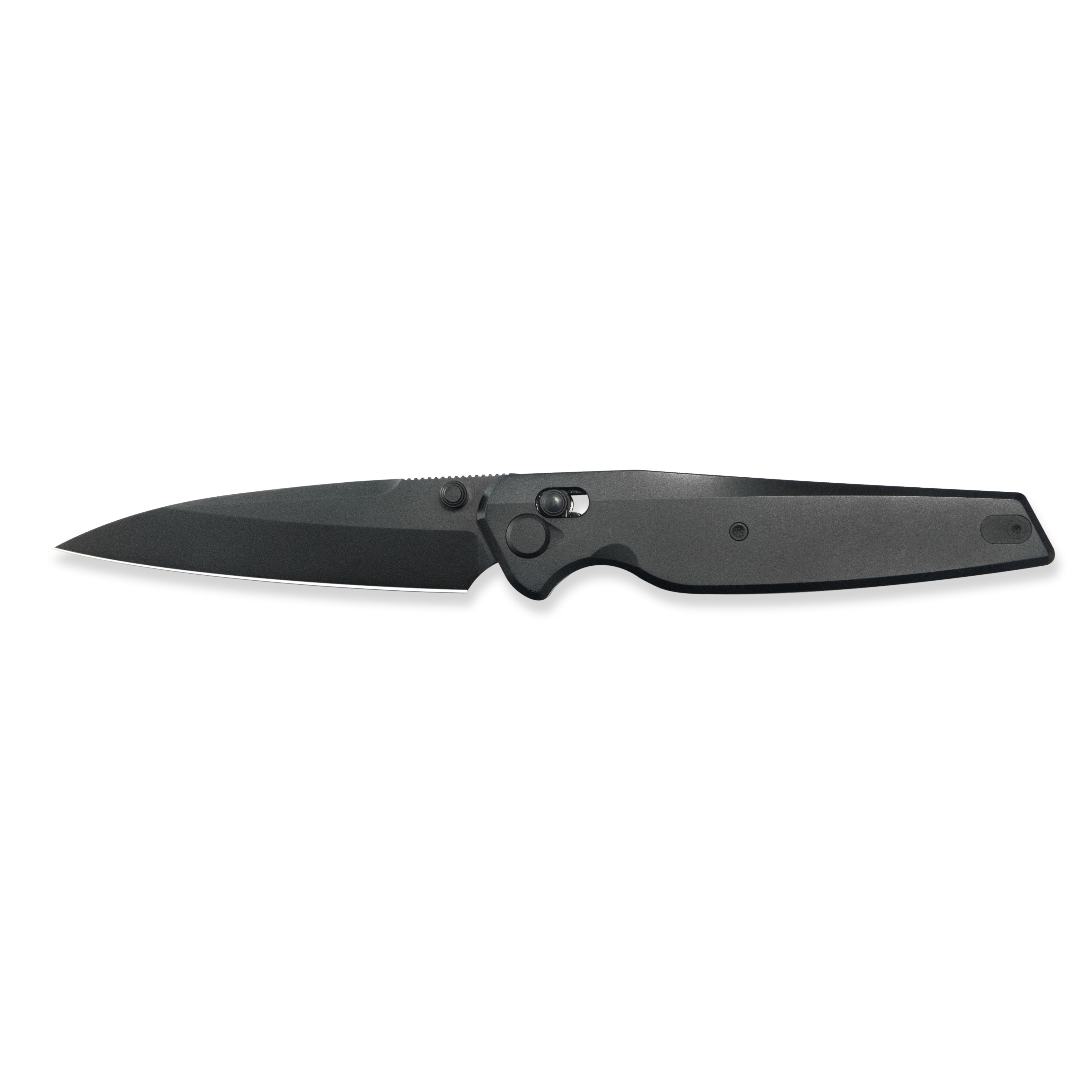 GEO Knife FANTASM Crossbar lock Folding Knife Black 6AL4V Titanium Handle 3.9" Black DLC Bohler M390 Blade GEO2505C