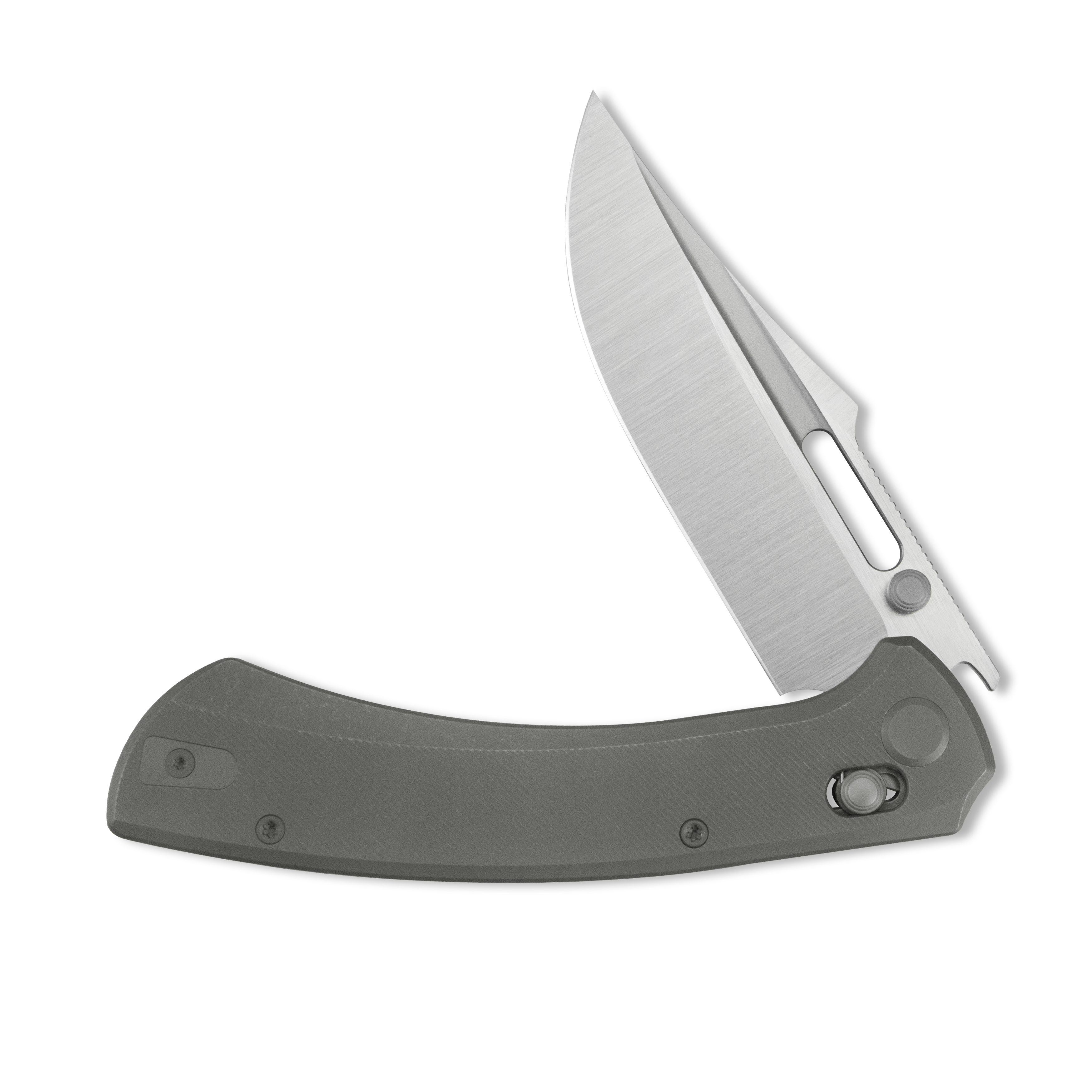 GEO Knife Strix Axis lock Folding Knife Dark Gray 6AL4V Titanium Handle 3.6"Hand-Rubbed Satin Stonewash Bohler M390 Blade GEO2510B