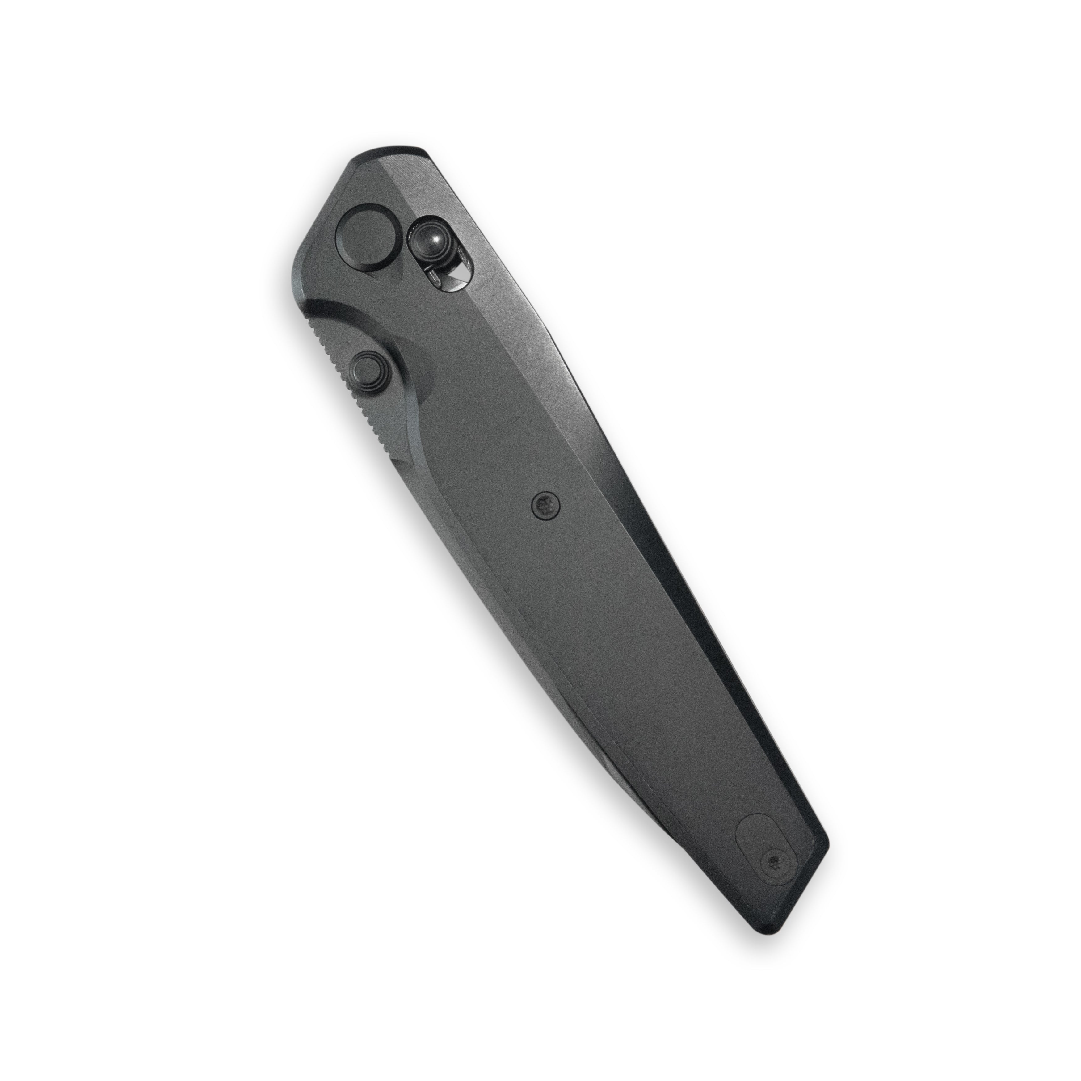 GEO Knife FANTASM Crossbar lock Folding Knife Black 6AL4V Titanium Handle 3.9" Black DLC Bohler M390 Blade GEO2505C