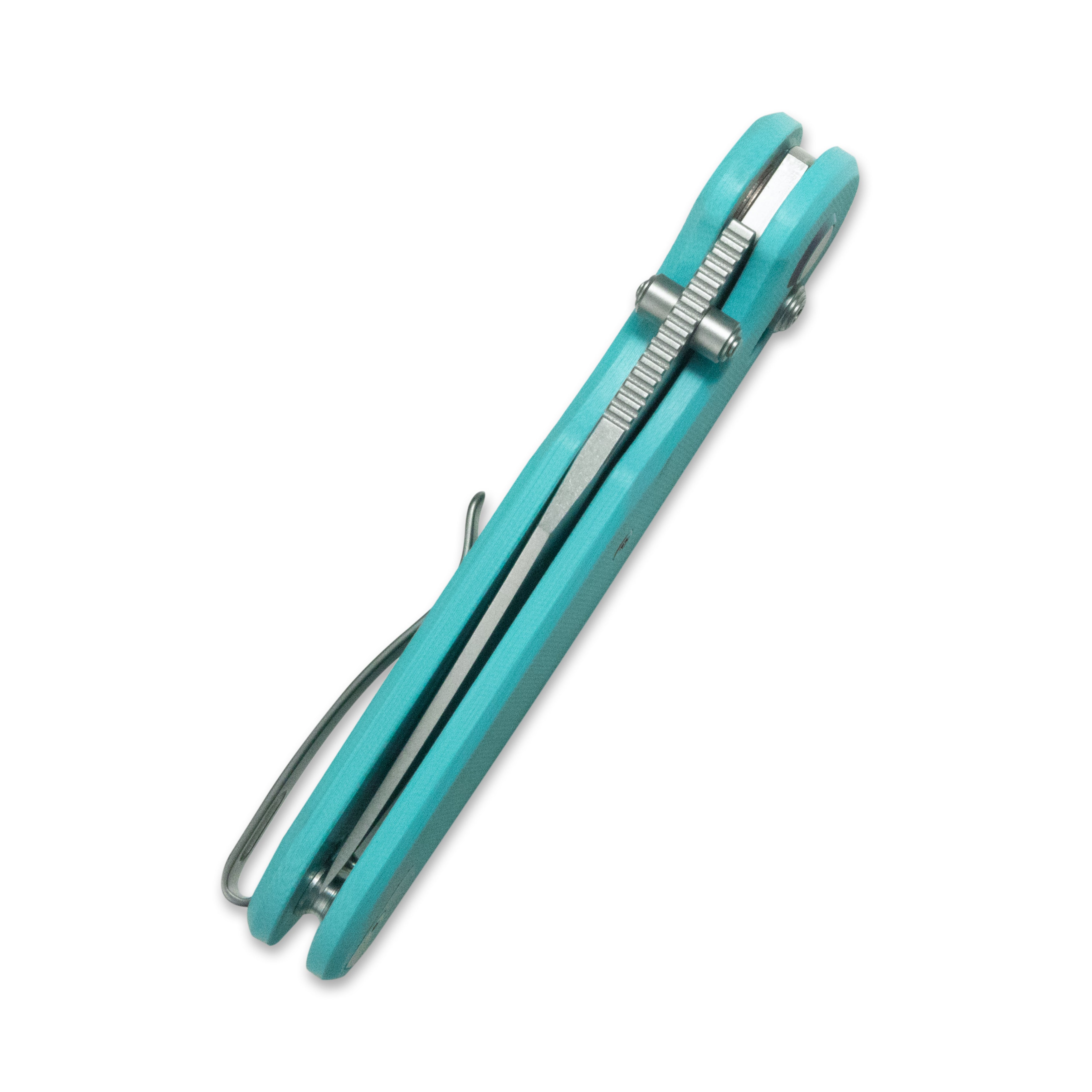 GEO Knife Ethereal Cutter Crossbar lock Folding Knife Tiffany Blue G10 Handle 3.0" Stonewash Bohler M390 Blade GEO2401G