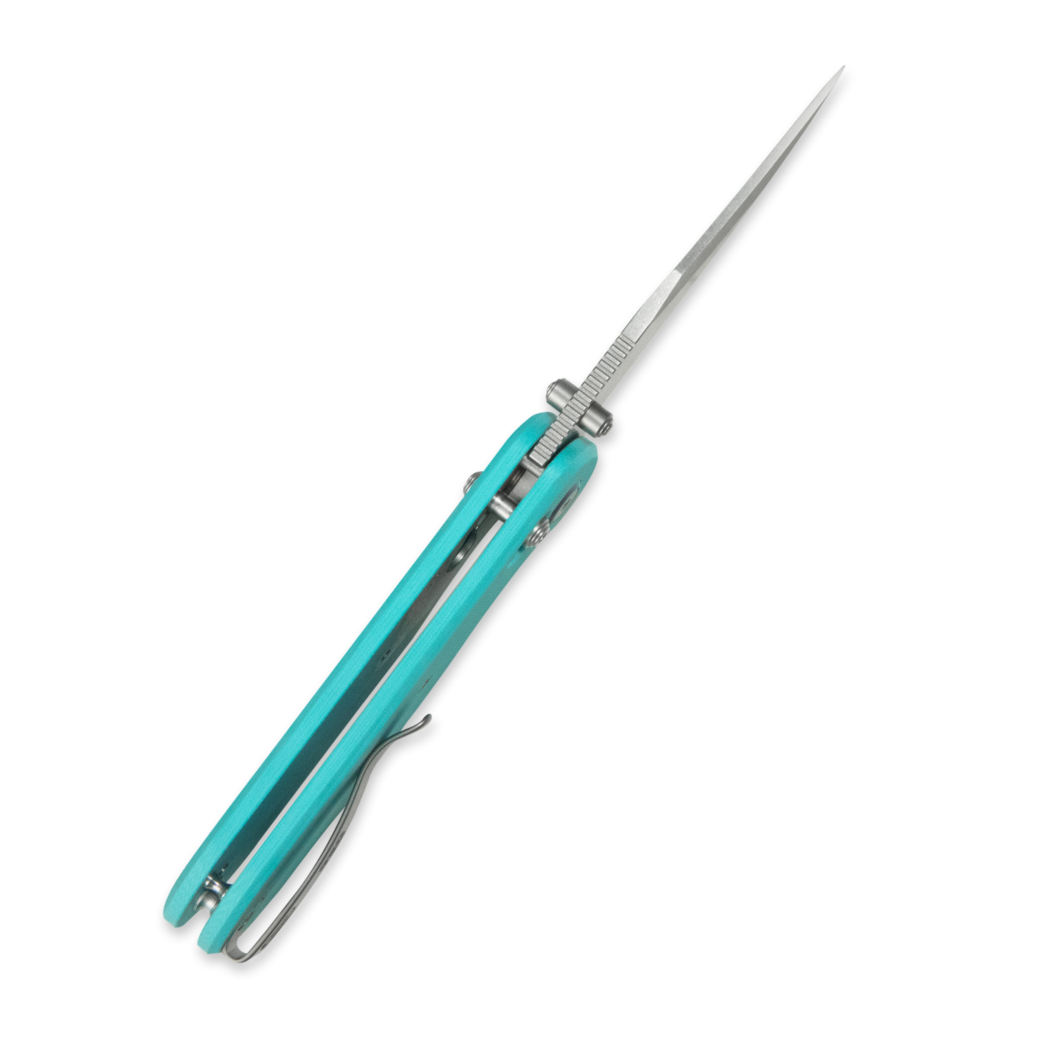GEO Knife Ethereal Cutter Crossbar lock Folding Knife Tiffany Blue G10 Handle 3.0" Stonewash Bohler M390 Blade GEO2401G