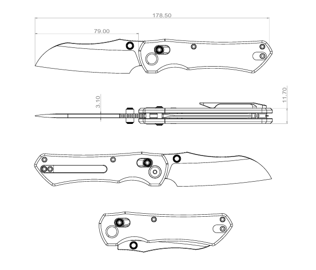(Pre-order): GEO Knife Komodo Axis lock Folding Knife Purple G10 Handle 3.1" Stonewash Bohler M390 Blade GEO2509G