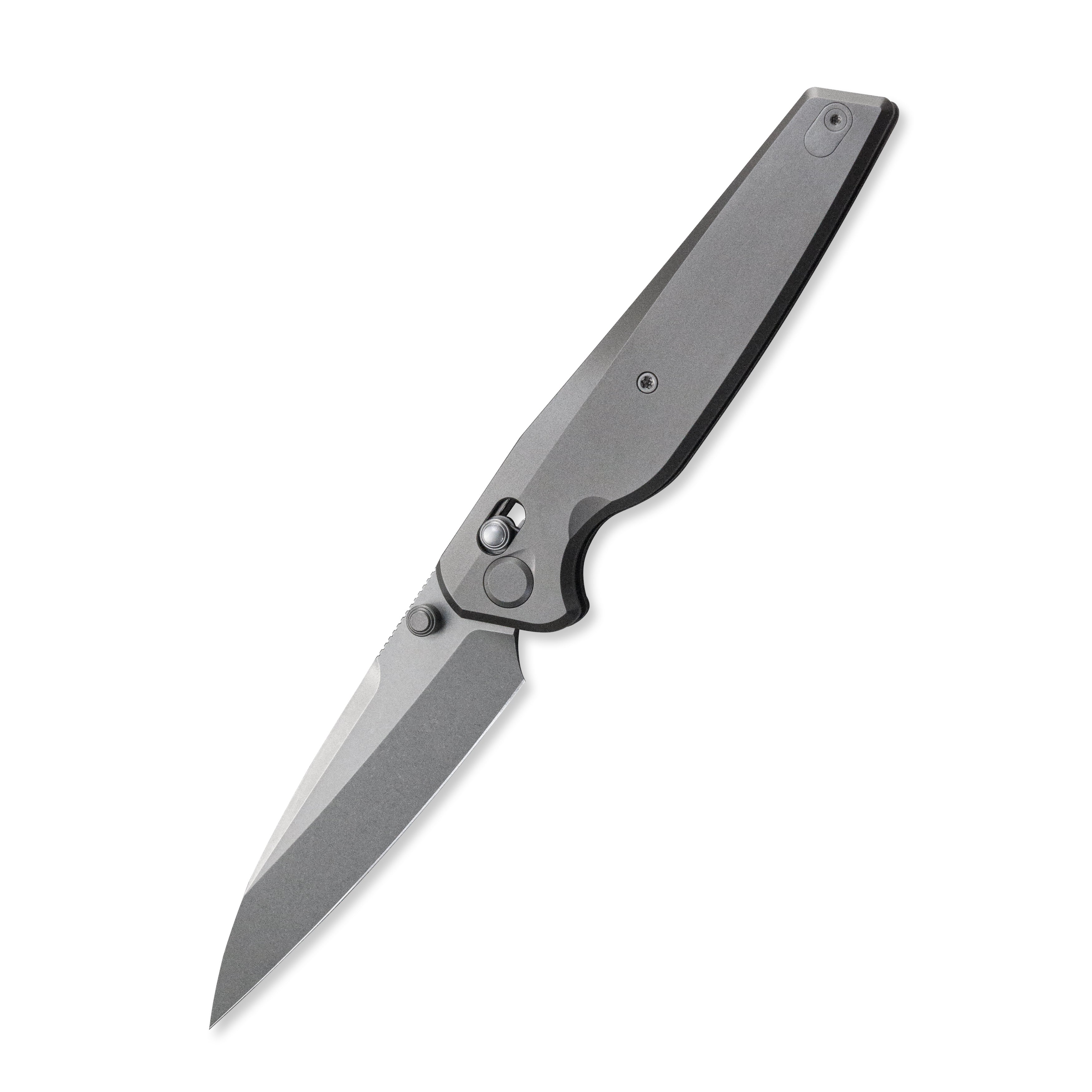 Geo knife FANTASM Axis lock Folding Knife Gray 6AL4V Titanium Handle 3.9" Stonewash Bohler M390 Blade GEO2505A