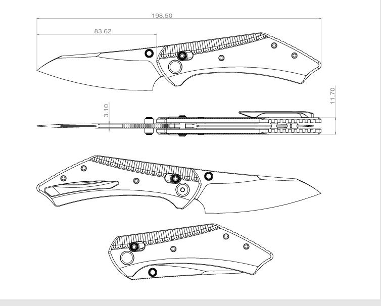 GEO Knife DIVID Crossbar lock Folding Knife Blue 6AL4V Titanium Handle 3.3" Damascus Steel & Copper Blade(10Cr15CoMoV) GEO2507B