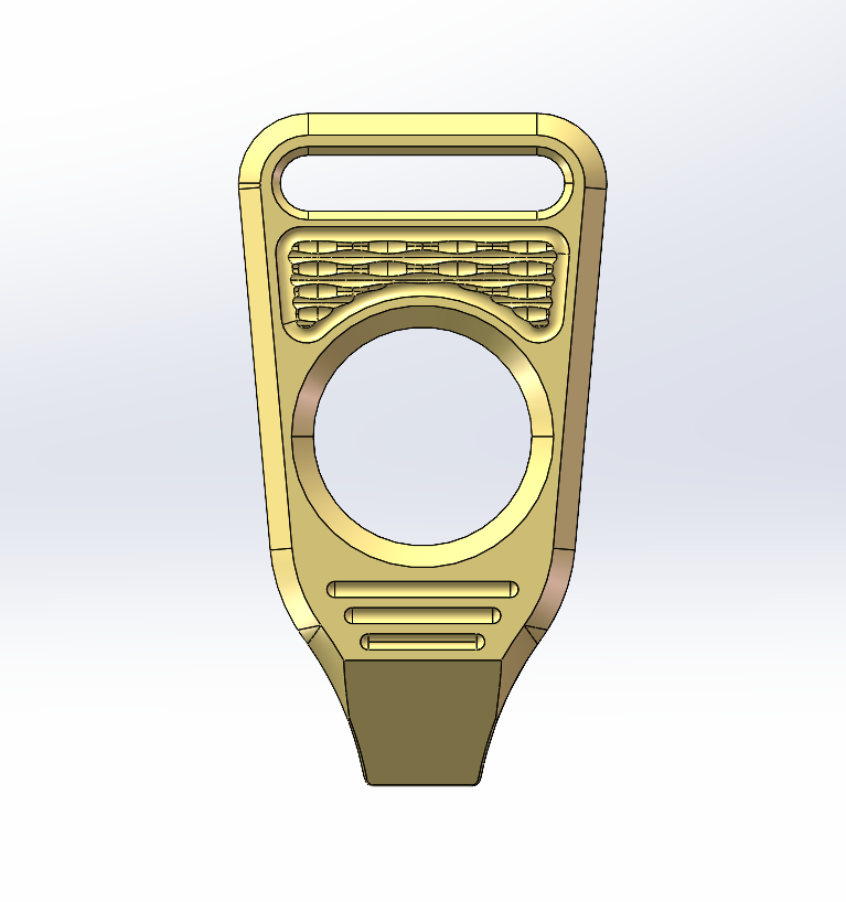 GEO Knife Vector 6AL4V Titanium Material Anodized Yellow Finish Pry-bar GEO2512E