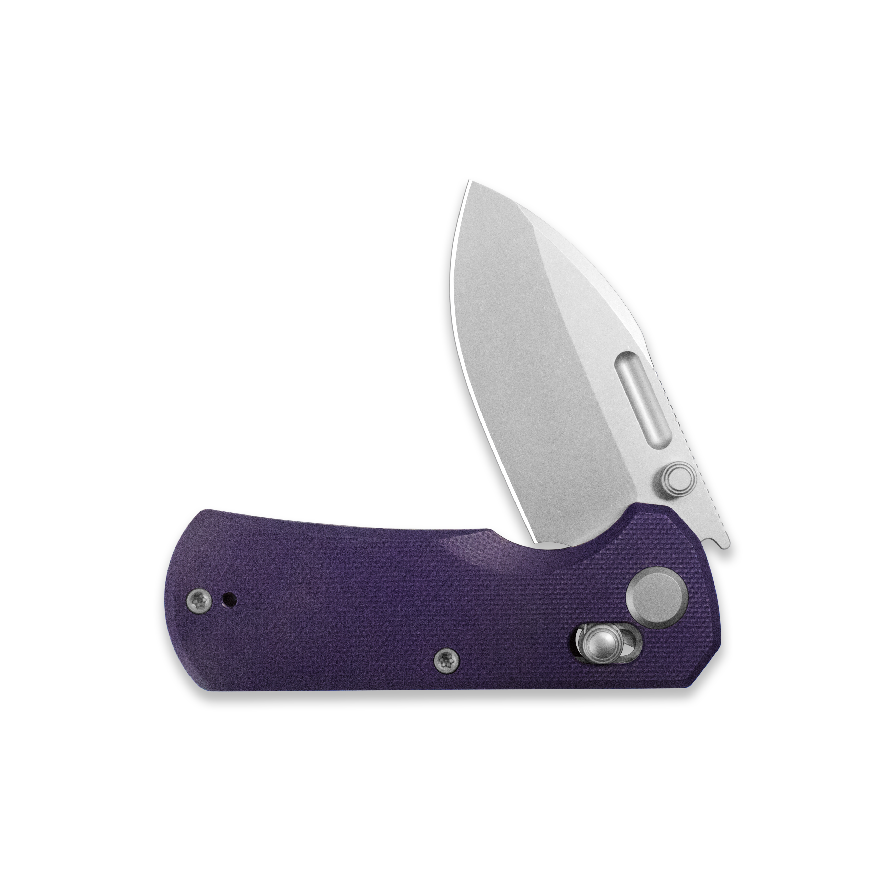 GEO Knife Belluf Crossbar lock Folding Knife Purple G10 Handle 2.4" Stonewash Bohler M390 Blade GEO2508C