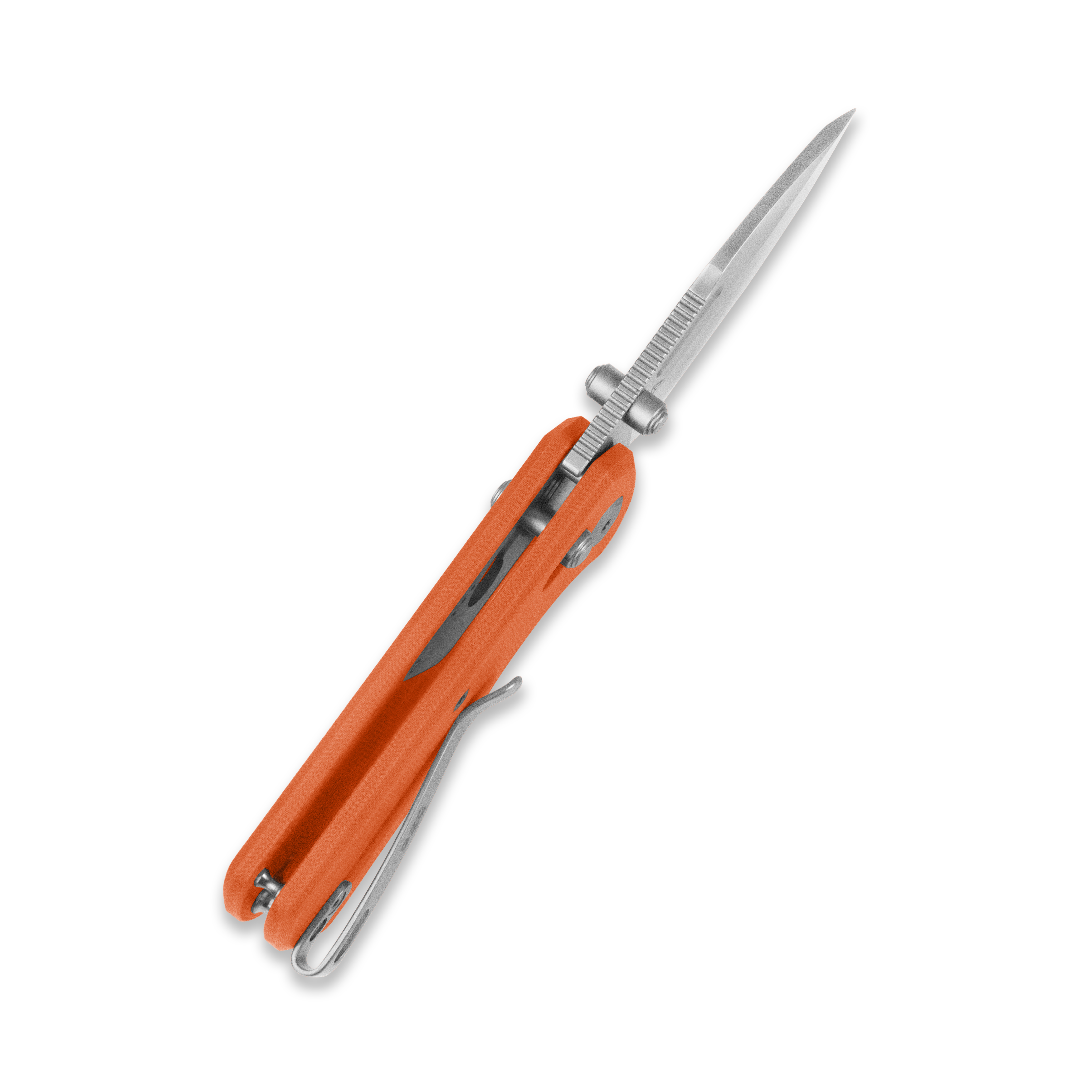GEO Knife Belluf Crossbar lock Folding Knife Orange G10 Handle 2.4" Stonewash Bohler M390 Blade GEO2508D
