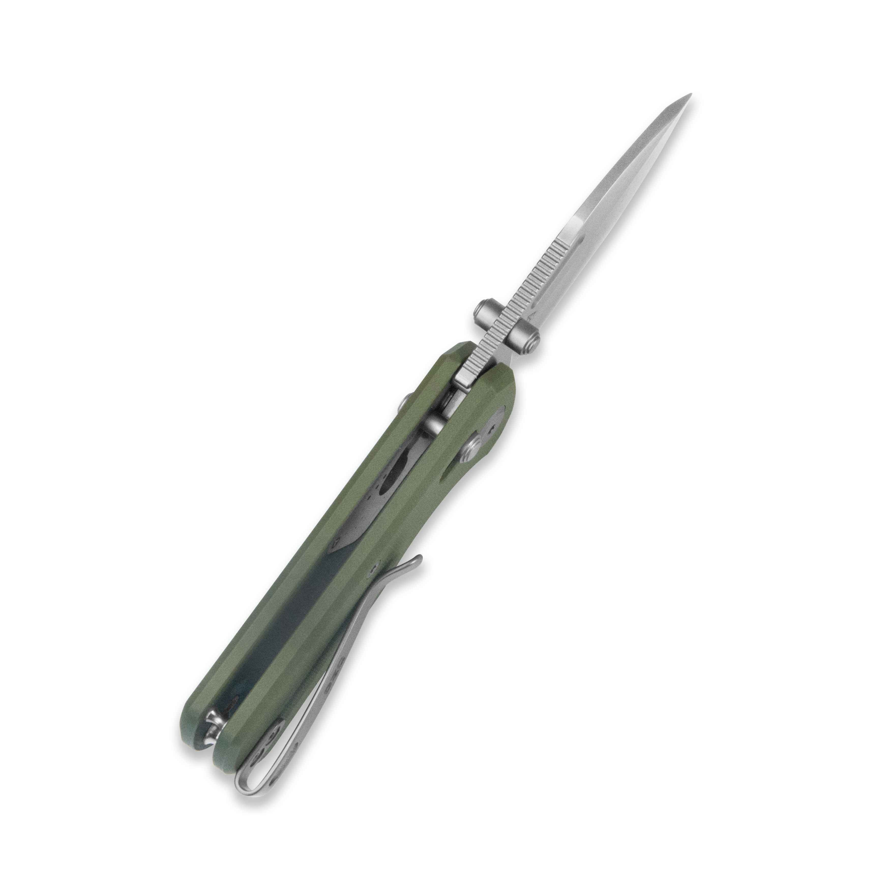GEO Knife Belluf Crossbar lock Folding Knife Green G10 Handle 2.4" Stonewash Bohler M390 Blade GEO2508E