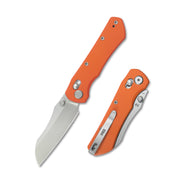 GEO Knife Komodo Crossbar lock Folding Knife Orange G10 Handle 3.1" Stonewash Bohler M390 Blade GEO2509H
