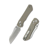 GEO Knife Komodo Crossbar lock Folding Knife Khaki G10 Handle 3.1" Stonewash Bohler M390 Blade GEO2509J