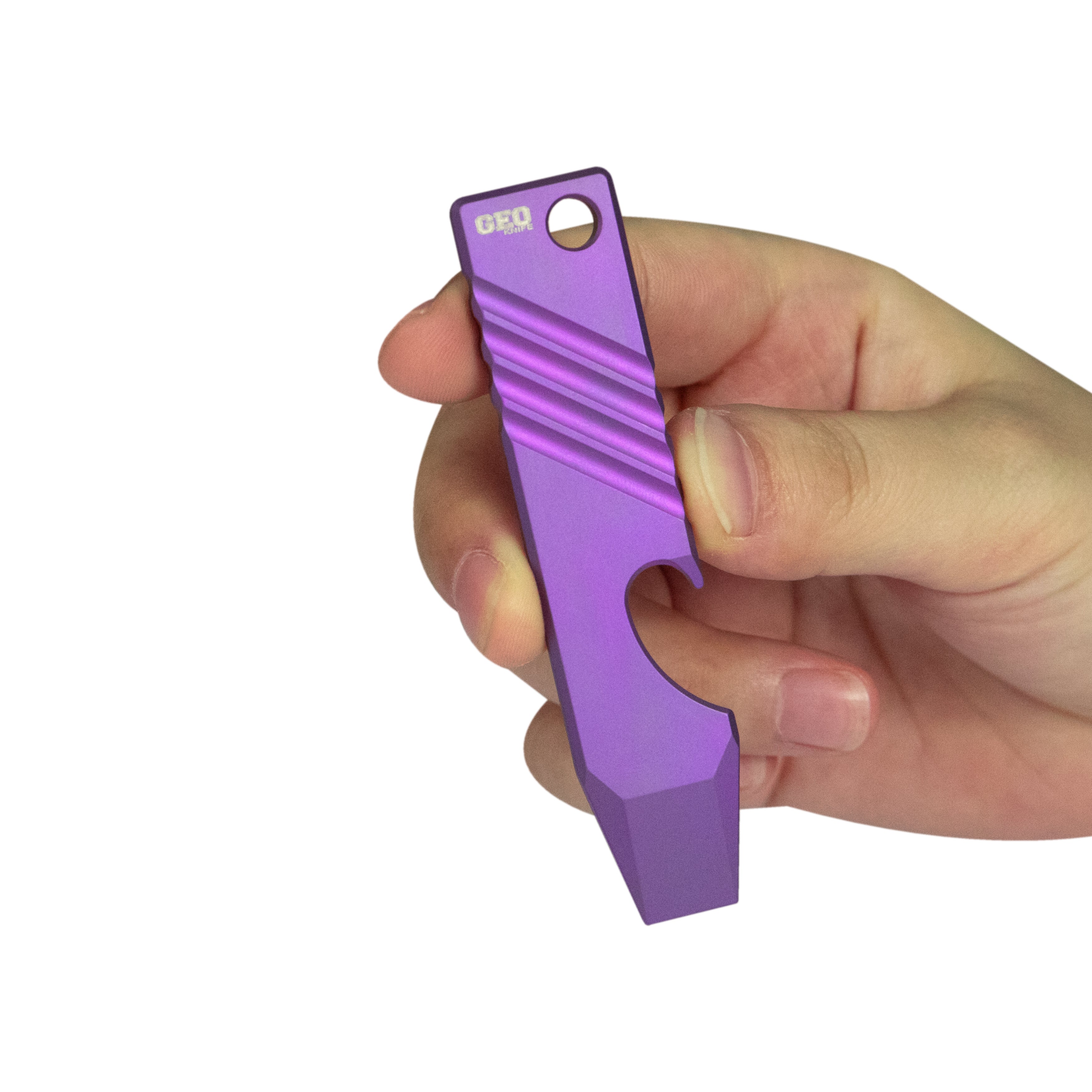 Blade HQ Exclusives SKU：GEO KNIFE Titanium Pry-bar Multitool Purple GEO2513A