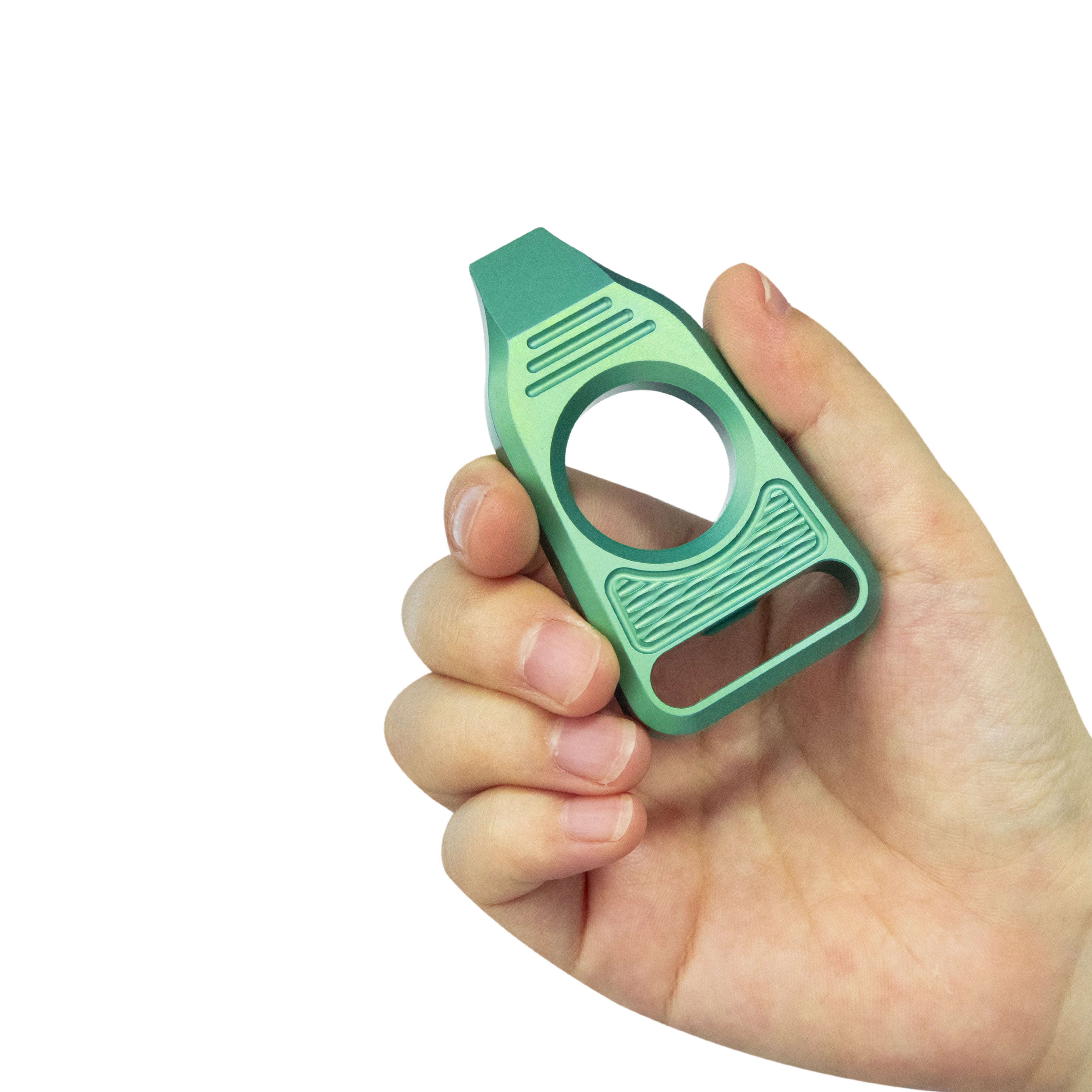 GEO Knife Vector 6AL4V Titanium Material Anodized Green Finish Pry-bar GEO2512F