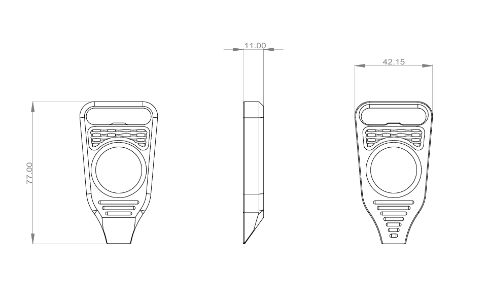 GEO Knife Vector 6AL4V Titanium Material Anodized Green Finish Pry-bar GEO2512F